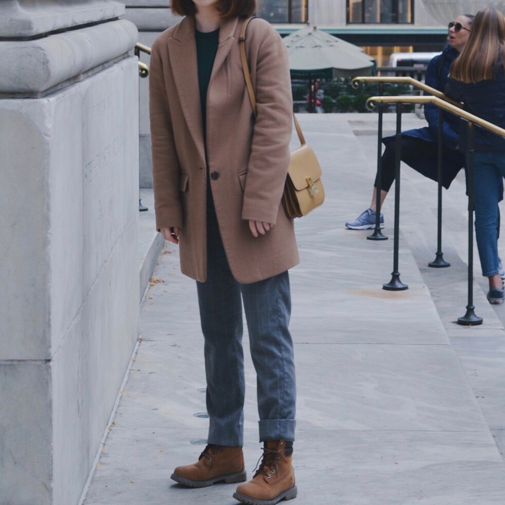 SOLD Uniqlo Women Wool Camel Coat / Blazer Size M - Picture 2 of 8